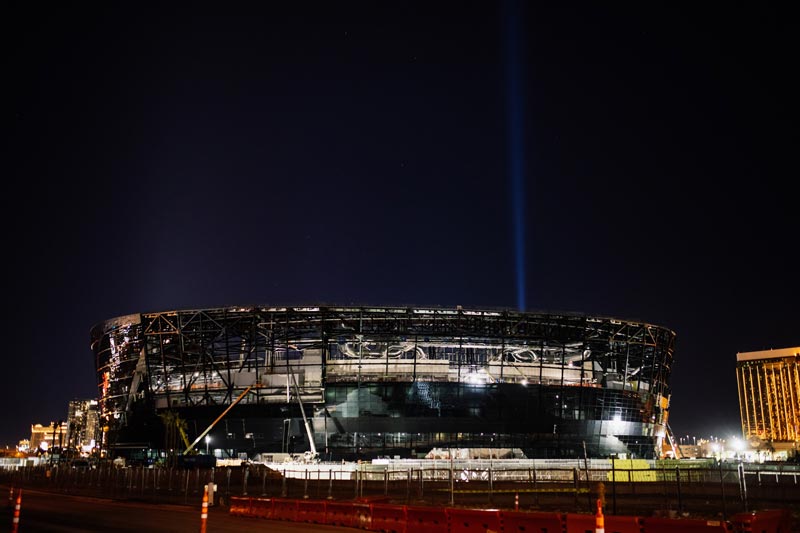 El nuevo estadio de los Raiders, en construcción