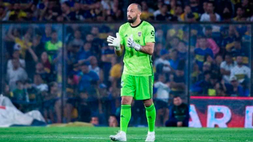 Marcos Díaz, durante un juego de Boca Juniors