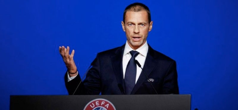 Aleksander Ceferin, presidente de la UEFA en una conferencia 