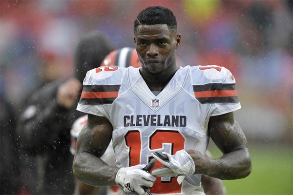 El receptor durante su etapa con los Browns