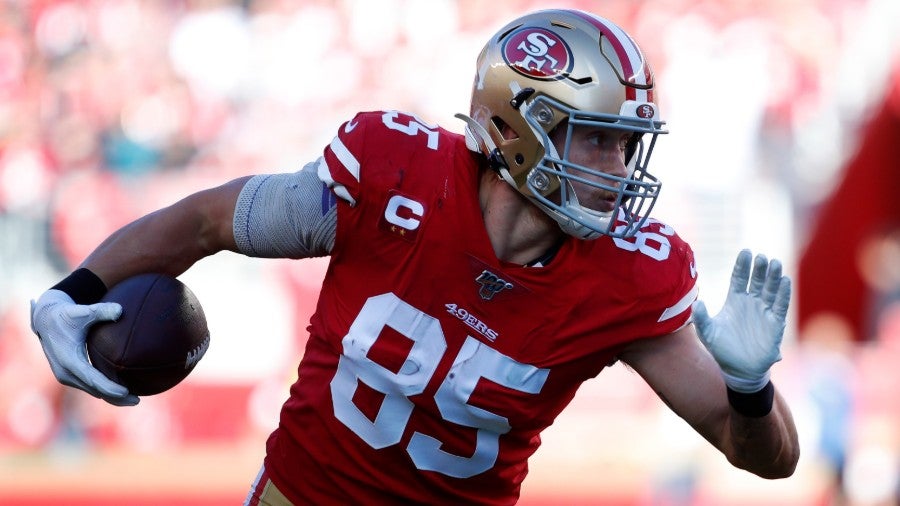 George Kittle durante un partido con 49ers