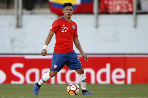 Nico Díaz, en un juego con la selección de Chile