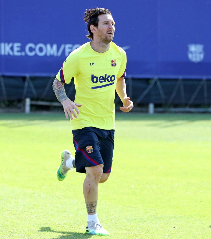 Messi en entrenamiento