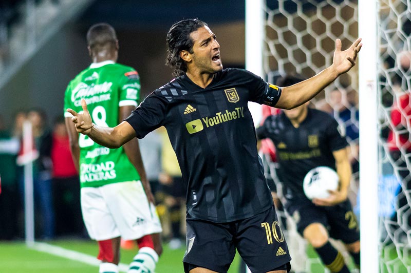 El mexicano celebra un gol del LAFC