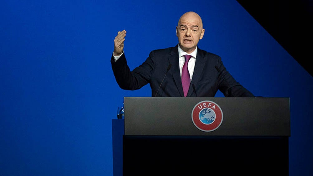 Infantino, en una conferencia de prensa