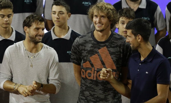 Dimitrov, Zverev y Djokovic