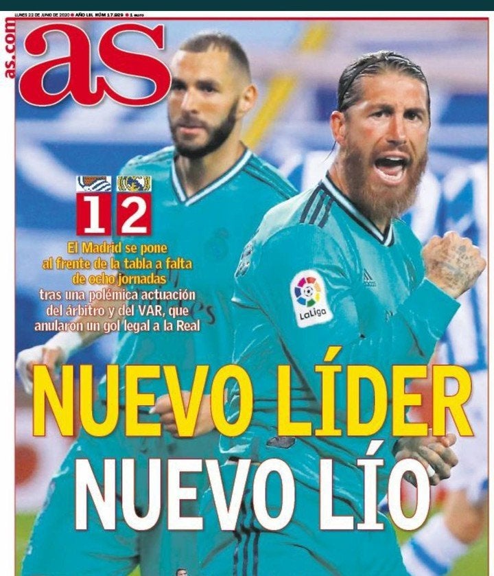 La portada de AS