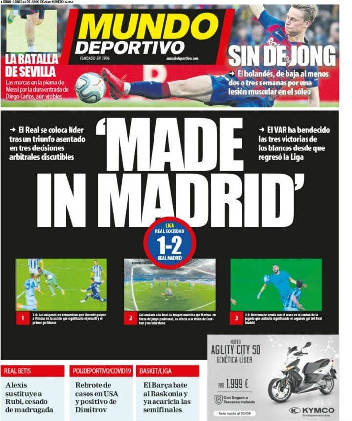 La portada de Mundo Deportivo