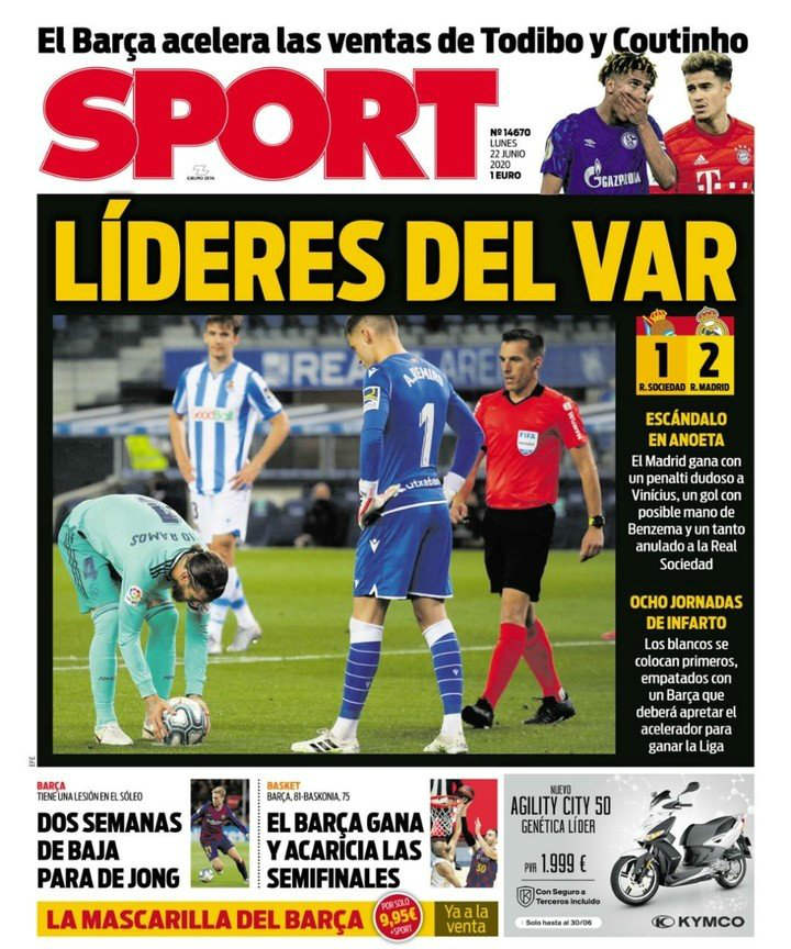 La portada de Sport