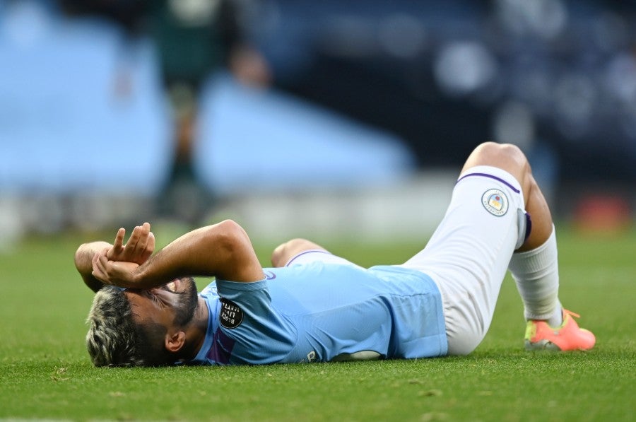 Kun Agüero se lesionó ante el Burnley