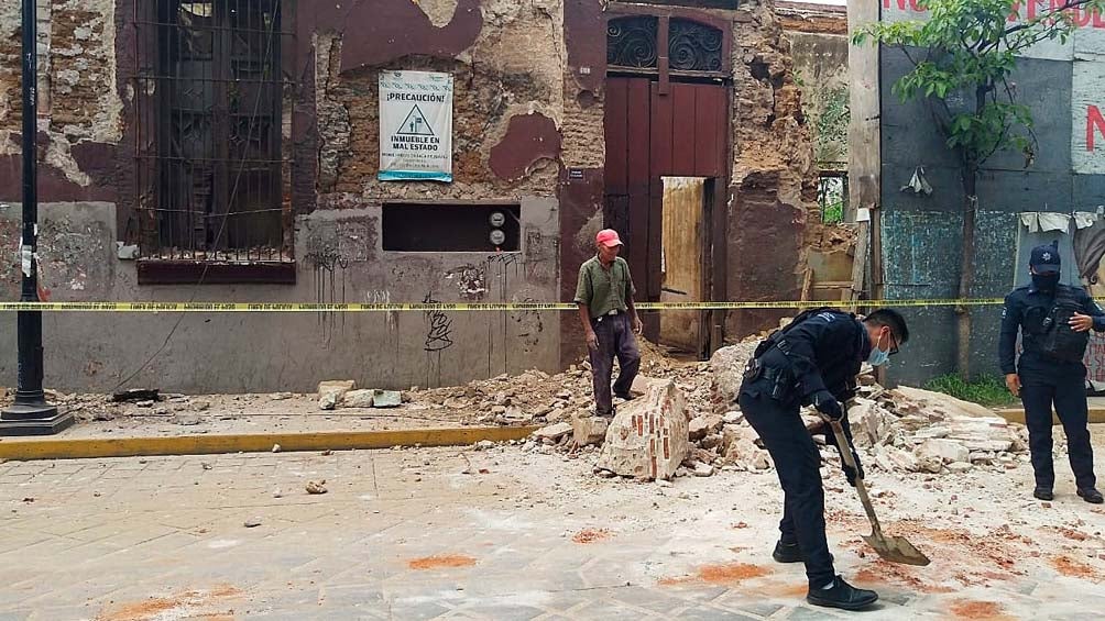 Así quedaron las calles en la ciudad de Oaxaca tras el sismo 