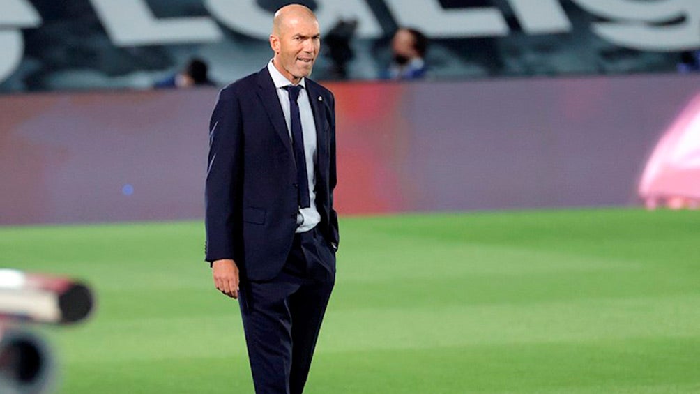 Zizou, durante el partido contra Mallorca