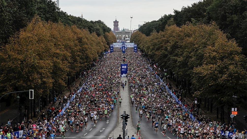 Panorámica de una de las ediciones previas del Maratón de Berlín