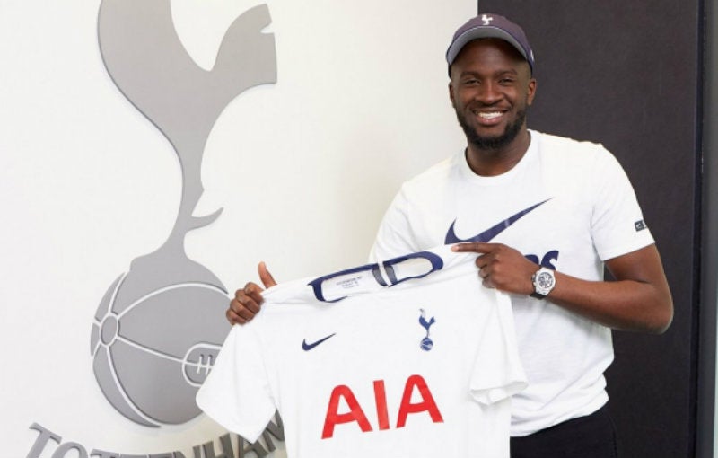 Ndombele en su presentación con los Spurs