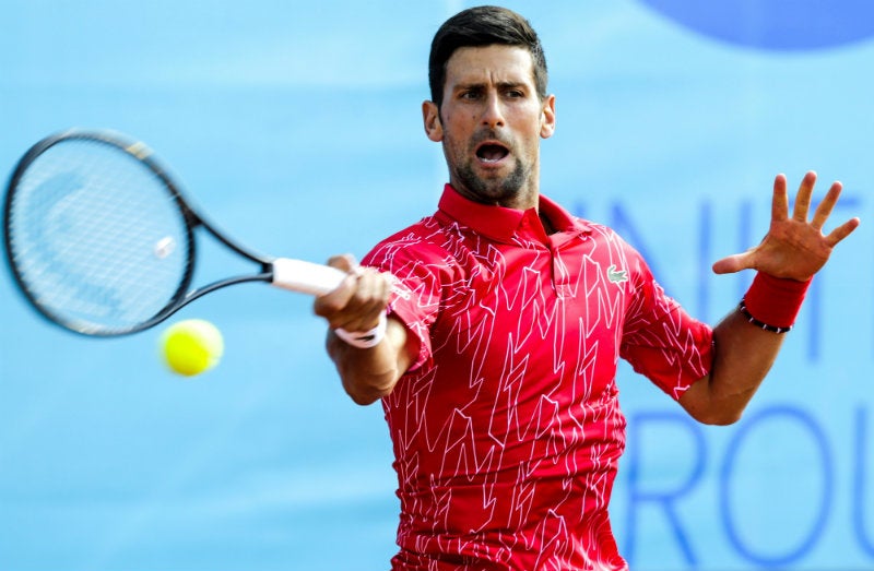 Djokovic en un partido