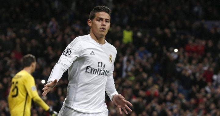 James Rodríguez en acción con Real Madrid