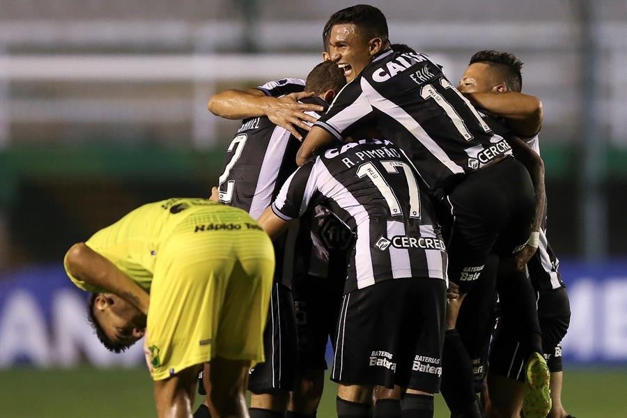 Botafogo celebrando la victoria obtenida 