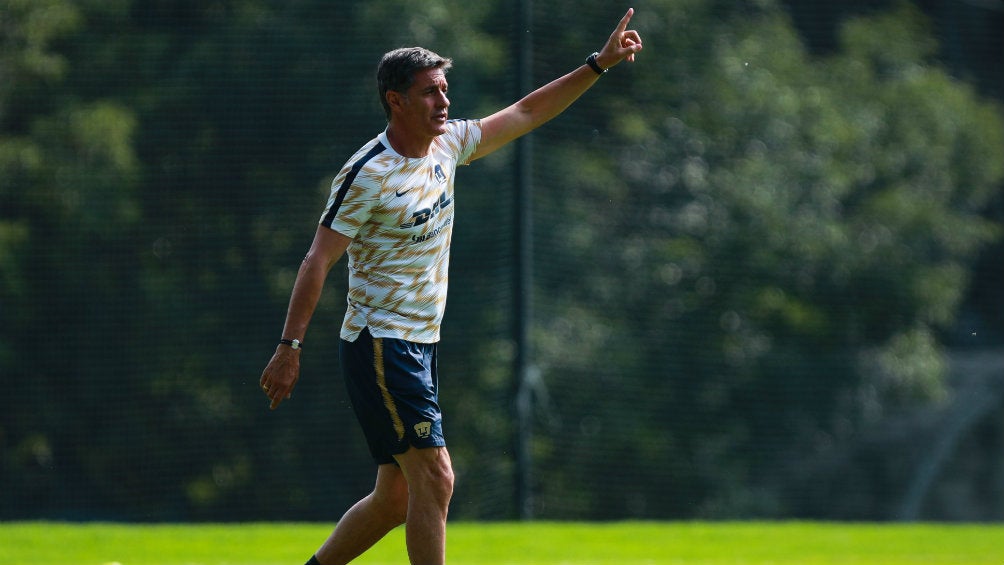 Míchel González en un entrenamiento