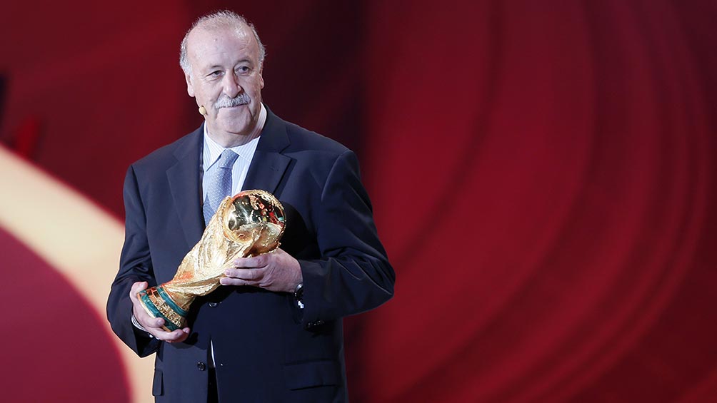 Vicente del Bosque en el sorteo para Brasil 2014