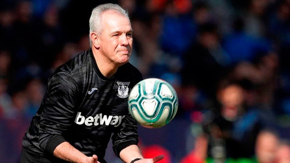 Javier Aguirre, durante un partido del Leganés