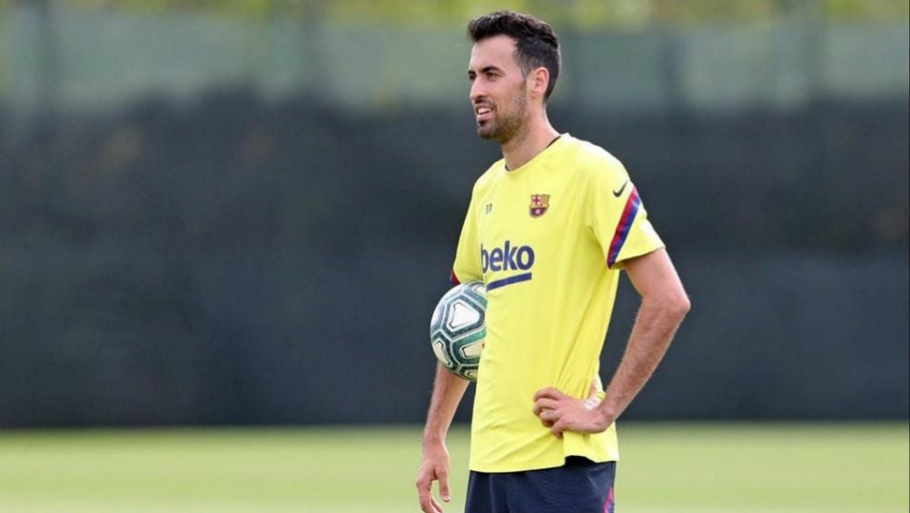 Sergio Busquets durante un partido del Barcelona