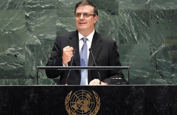 Ebrard en la reunión 74 de las Naciones Unidas 