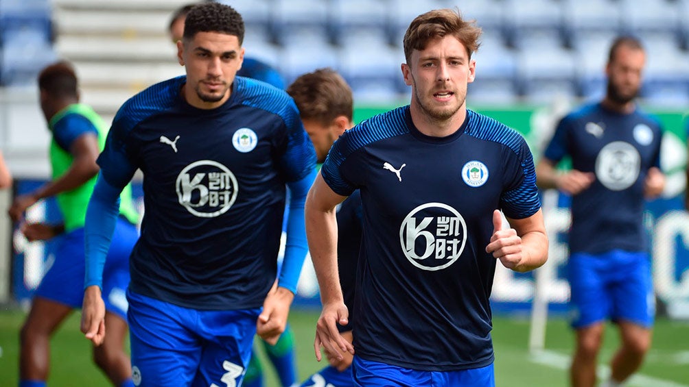 Jugadores del Wigan en un entrenamiento