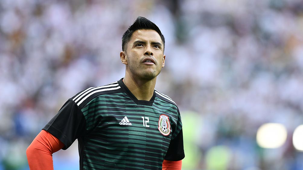 Alfredo Talavera en un partido con el Tri en Rusia 2018