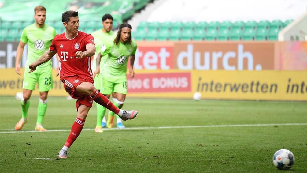 Robert Lewandowski, durante un juego del Bayern