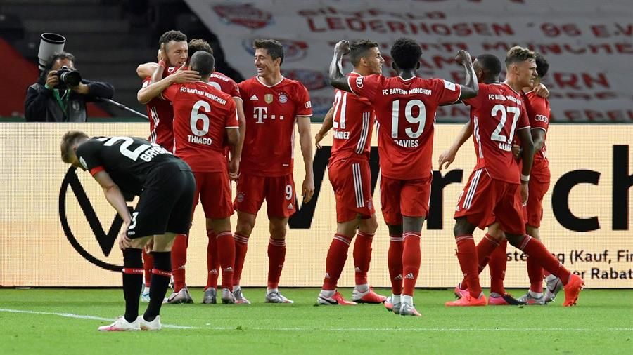 Bayern celebra el gol que sentenció la final 