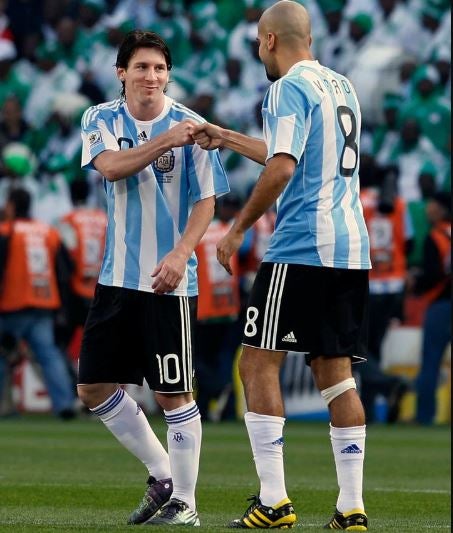 Juan Sebastián Verón y Lio Messi