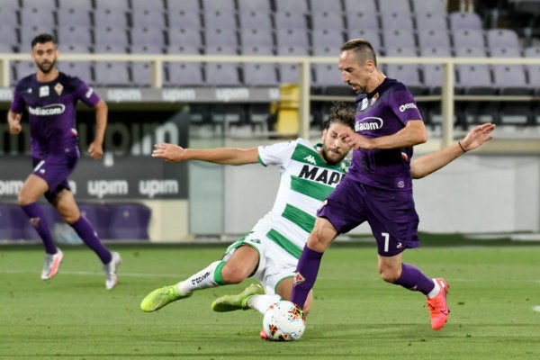 Franck Ribéry durante un juego de la Fiorentina