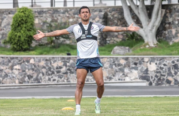 Elías Hernández, durante un entrenamiento