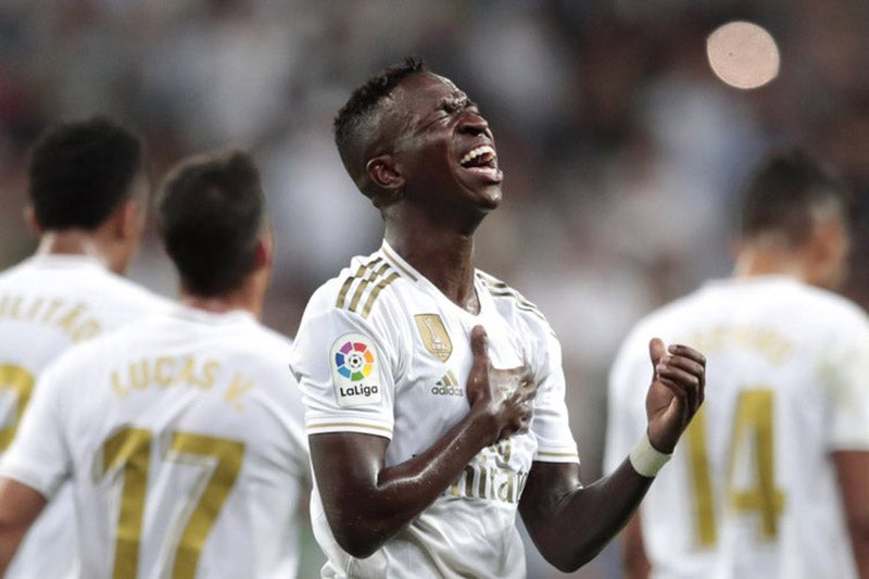 Vinicius durante un duelo con el Real Madrid en LaLiga 