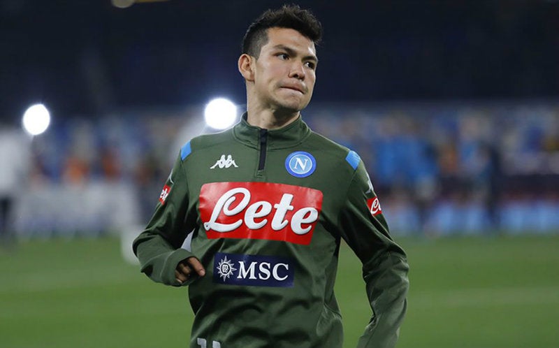 Chucky Lozano en entrenamiento