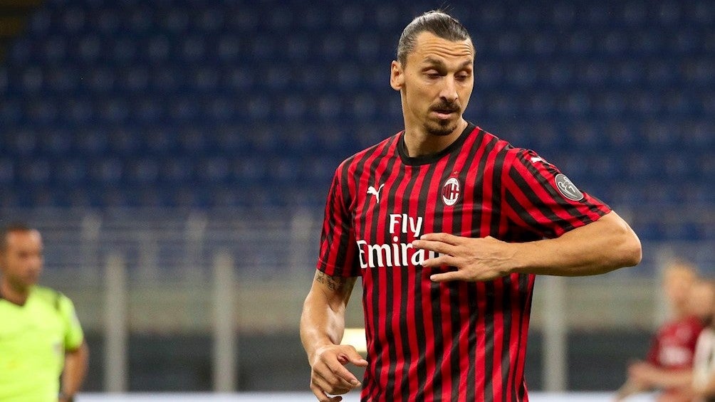 Ibrahimovic durante un partido con el AC Milan