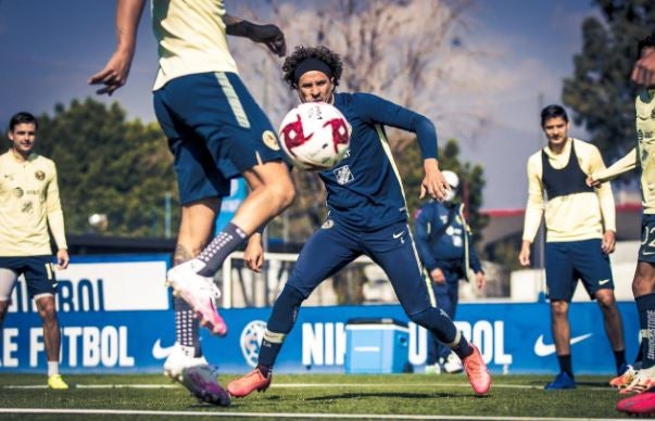 Benedetti en entrenamiento del América