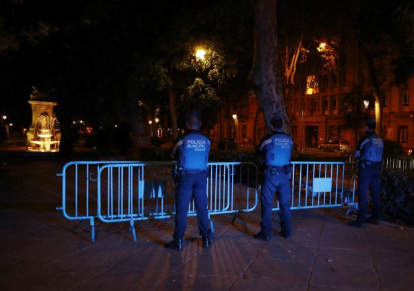 Seguridad pública en la Fuente de Cibeles