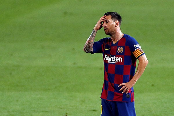 Messi se lamenta tras la derrota