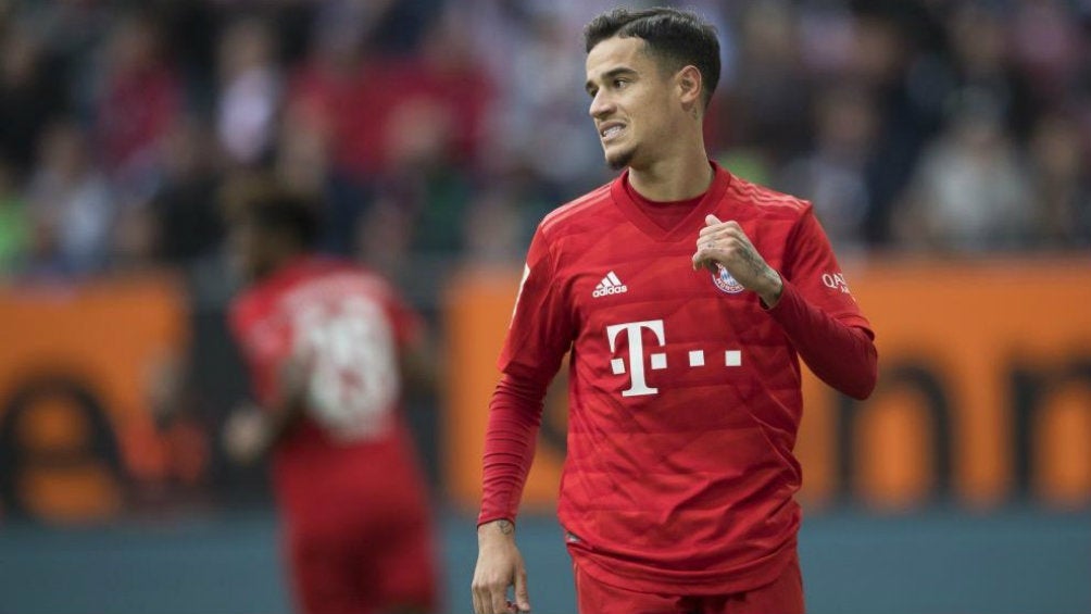 Coutinho en partido con el Bayern