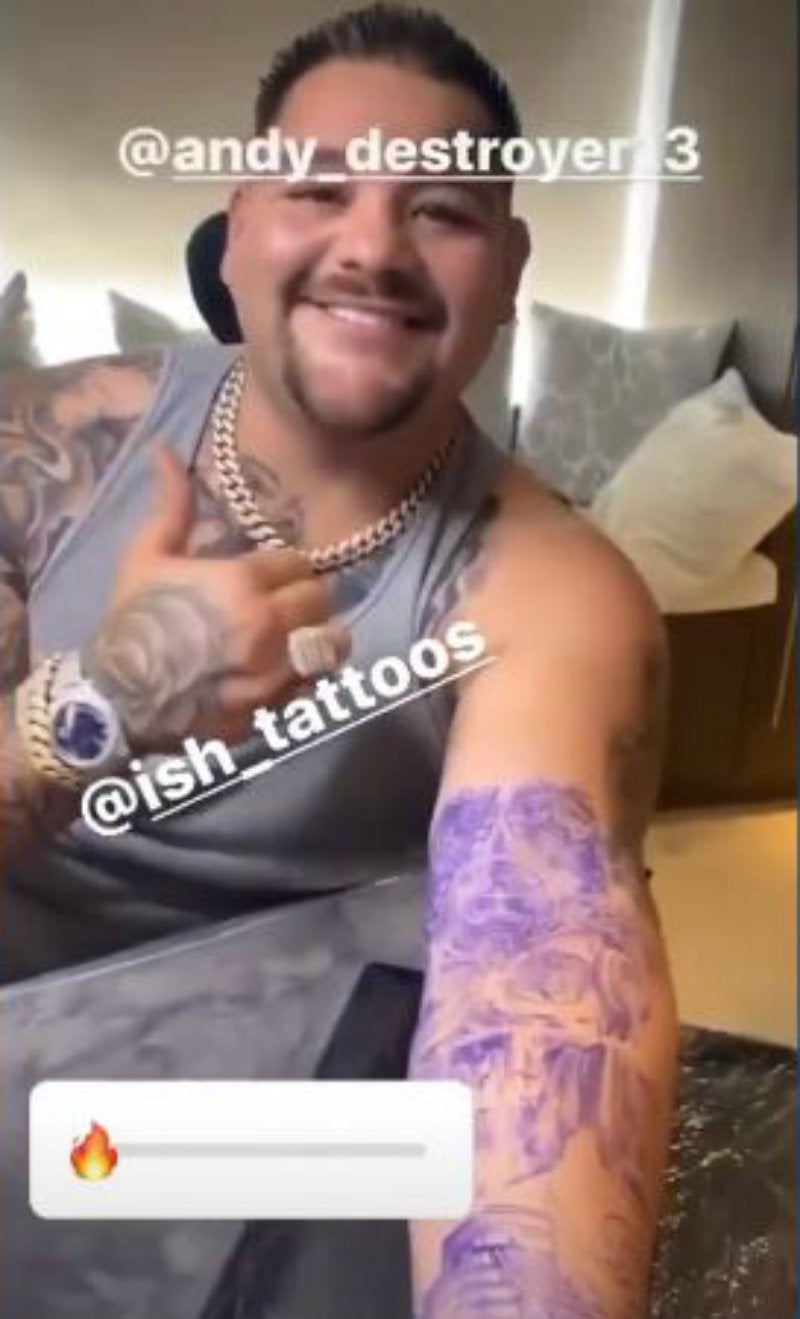 Andy Ruiz presumió nuevo tatuaje con motivos mexicanos