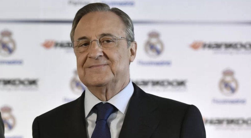 Florentino Pérez en una presentación