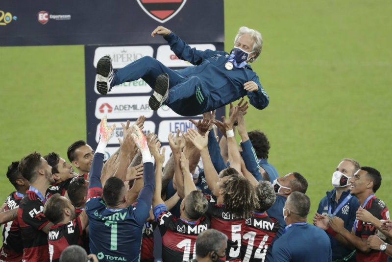 Jorge Jesus en festejo de campeonato