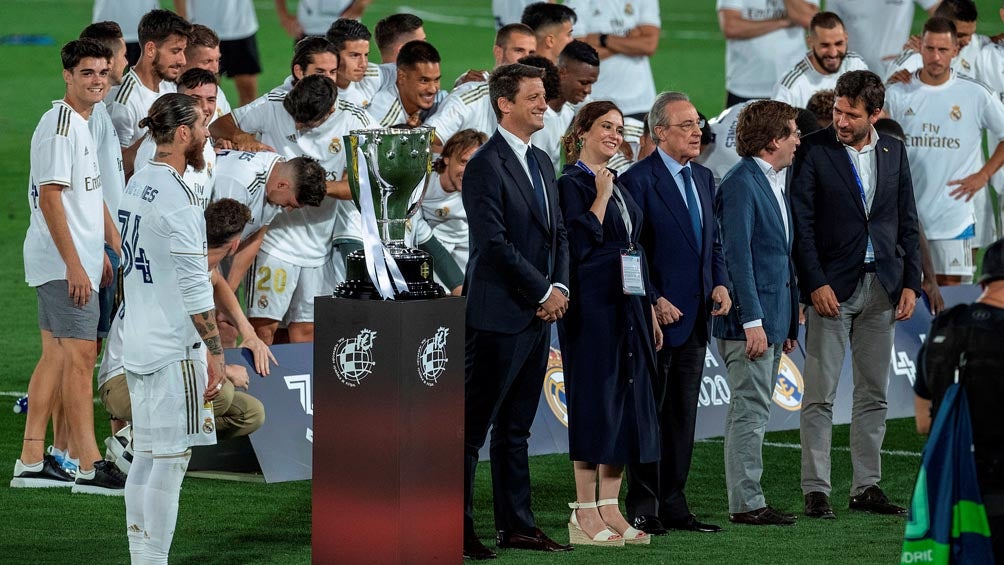 Sergio Ramos previo a recibir el título de LaLiga 