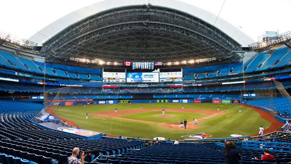 Rogers Center durante un entrenamiento de los Blue Jays