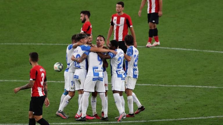 Leganés celebra el gol de la victoria