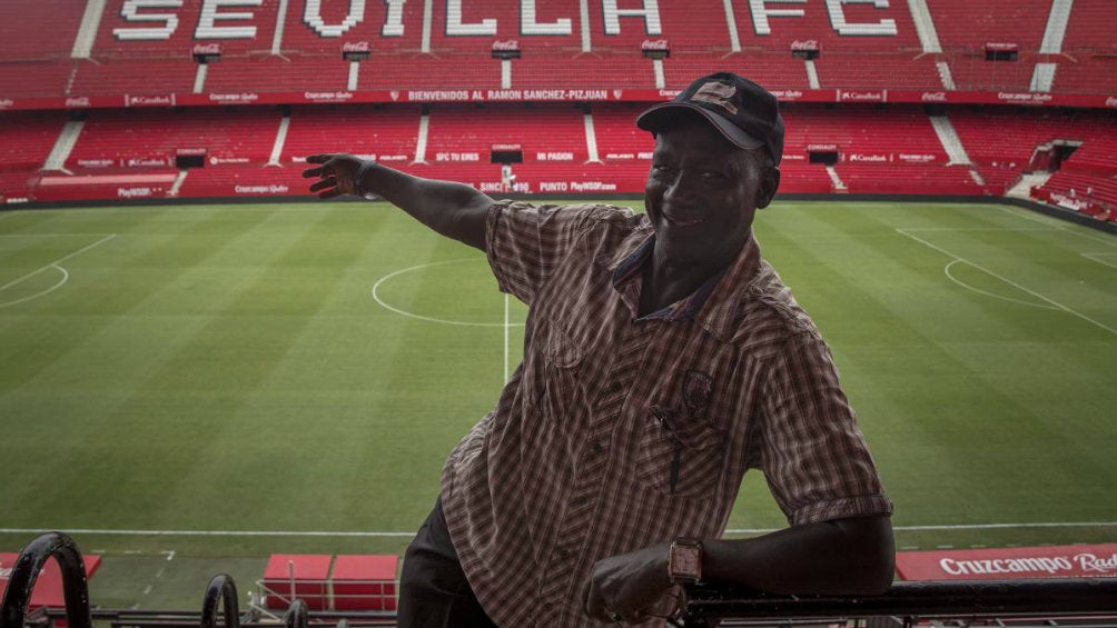 Biri Biri en el estadio de Sevilla