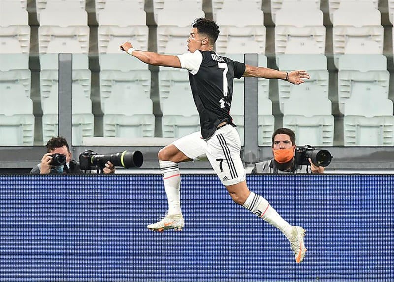 Cristiano Ronaldo en partido con Juventus