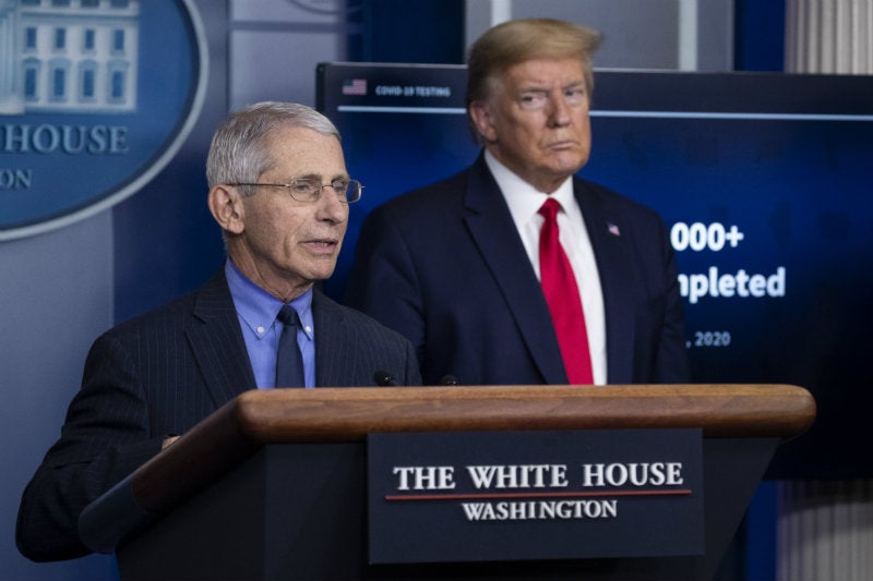 Fauci con Donald Trump