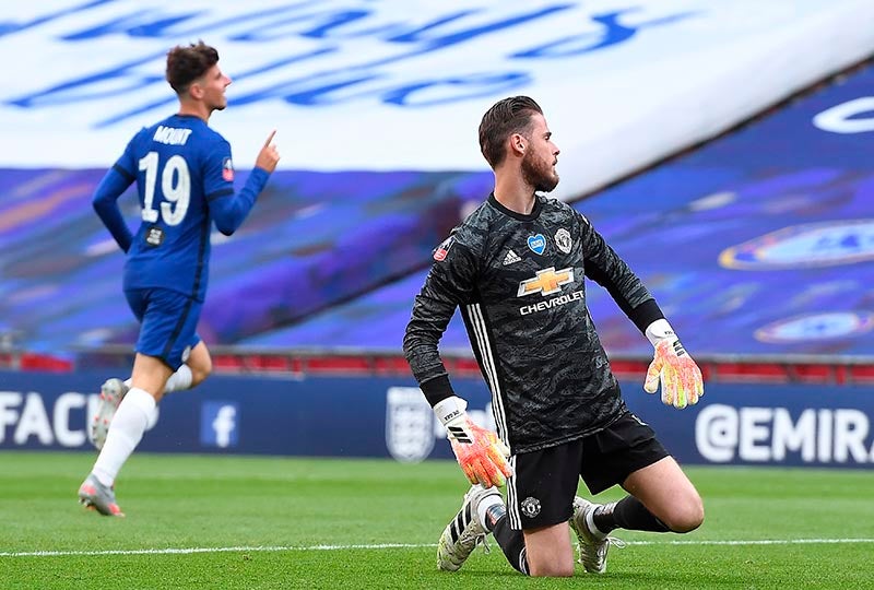 De Gea tras una anotación del Chelsea en FA Cup 